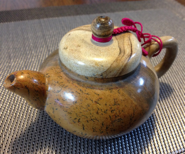 台灣茶器 - 石彫り（胴体一丁ぼり）